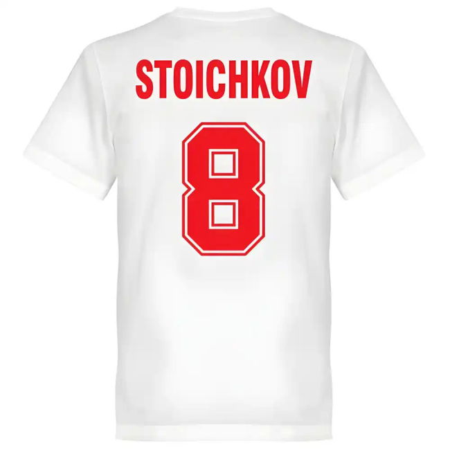 Bulgaria Stoichkov No.8 Team T-shirt - White