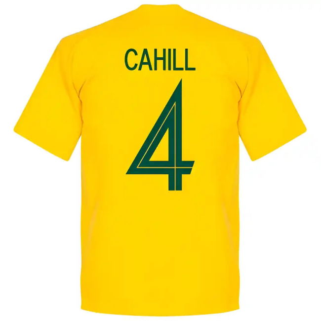 Australia Cahill 4 Team T-Shirt - Yellow