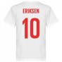 Denmark Eriksen 10 Team T-Shirt - White