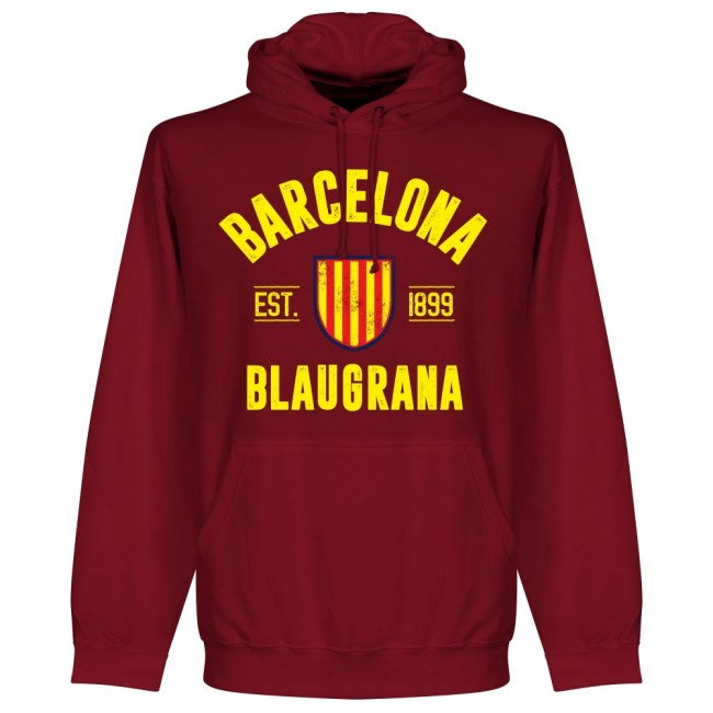 Barcelona Established Kids Hoodie - Maroon