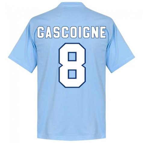 Lazio Paul Gascoigne 8 Team T-Shirt - Sky