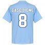 Lazio Paul Gascoigne 8 Team T-Shirt - Sky
