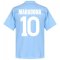 Napoli Maradona 10 Team T-Shirt - Sky
