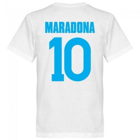 Napoli Maradona 10 Team T-Shirt - White