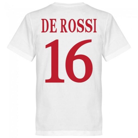 Roma Vintage De Rossi 16 Team T-Shirt - White