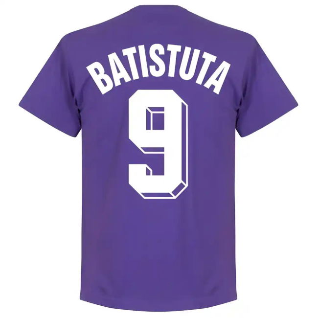 Fiorentina Batistuta 9 Team T-Shirt - Purple