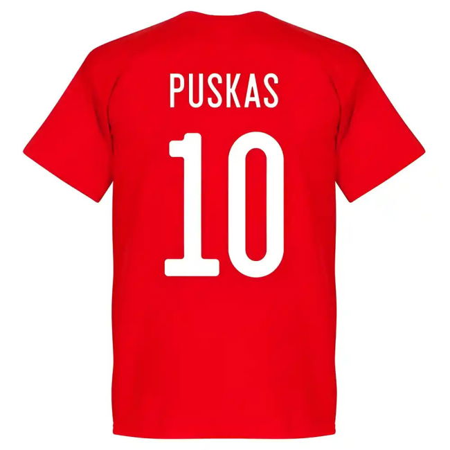 Hungary Puskas 10 Team T-Shirt - Red