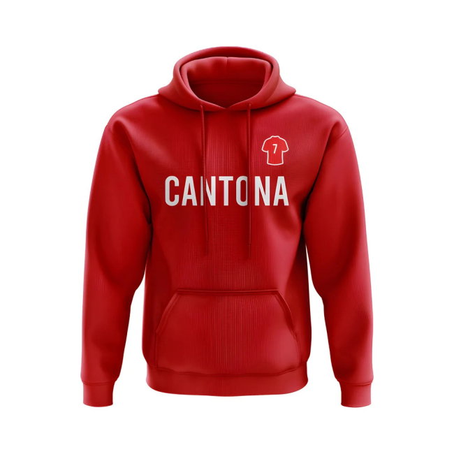 Eric Cantona Man United Number Hoody (Red)
