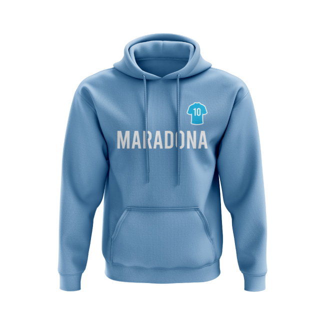 Diego Maradona Napoli Number Hoody (Sky)