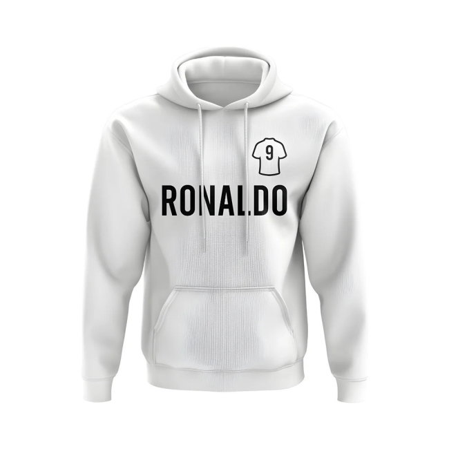 Ronaldo Nazario Real Madrid Number Hoody (White)