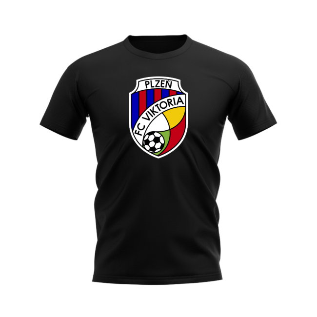 Viktoria Plzen Badge T-shirt (Black)