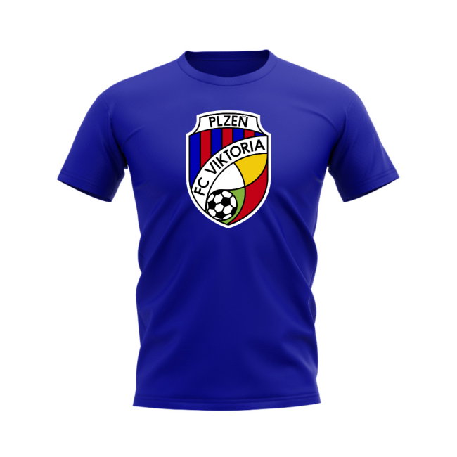 Viktoria Plzen Badge T-shirt (Royal Blue)