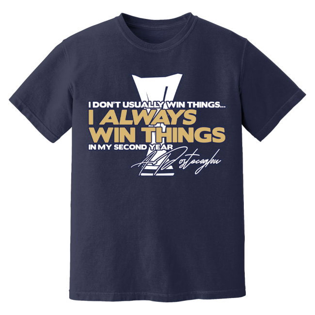 Ange Postecoglou \"Always Win\" Tottenham T-Shirt (Navy)
