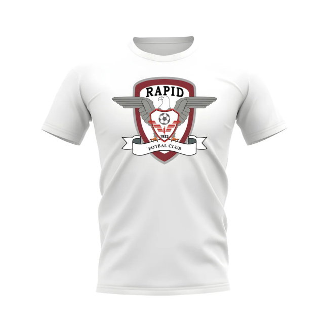 Rapid Bucaresti Badge T-Shirt (White)