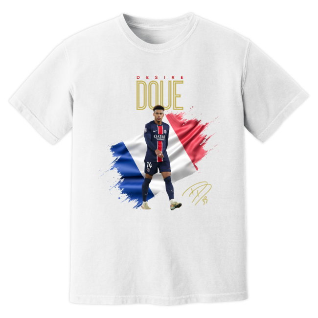 Desire Doue PSG Celebration T-Shirt (White)