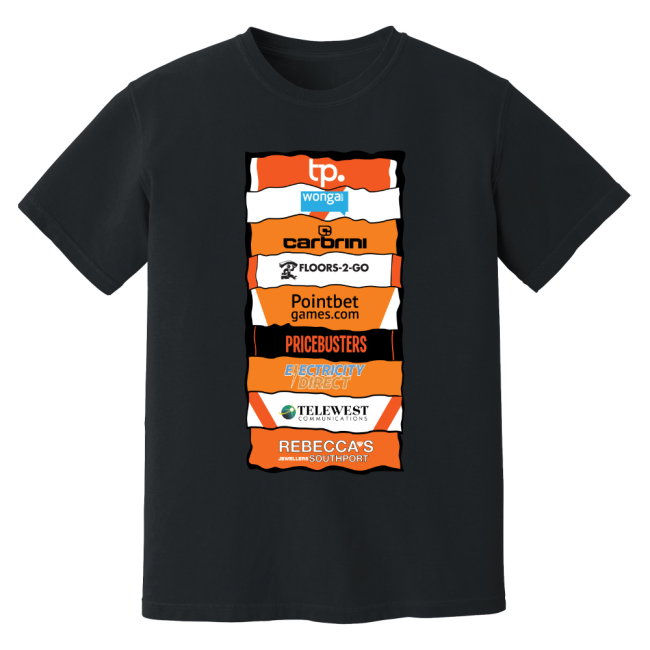 Blackpool Sponsor History T-Shirt (Black)