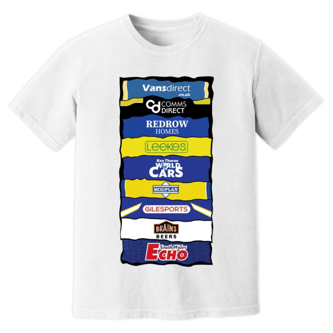 Cardiff Sponsor History T-Shirt (White)