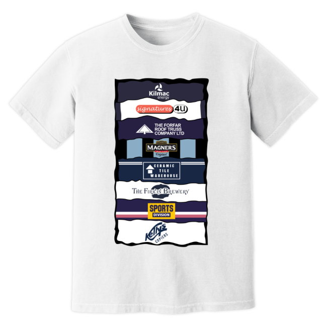 Dundee Sponsor History T-Shirt (White)