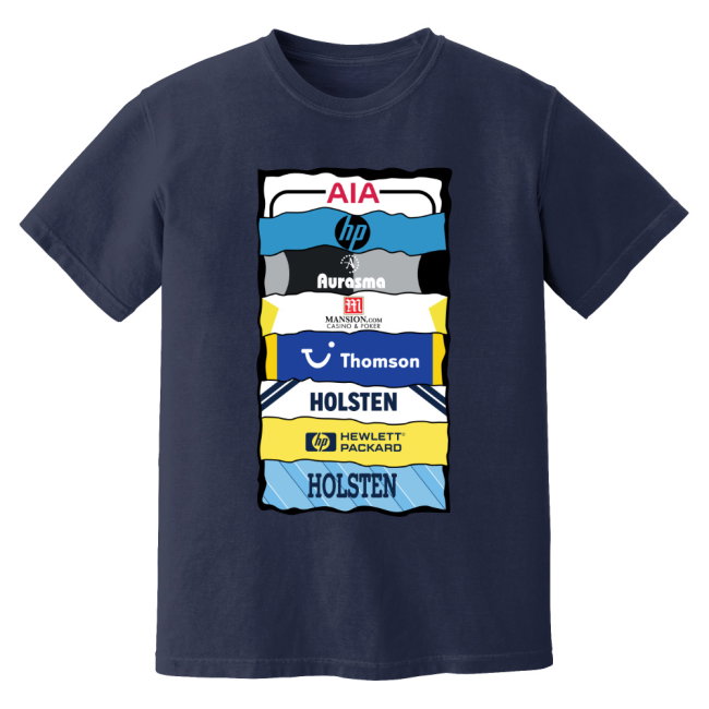 Tottenham Sponsor History T-Shirt (Navy)