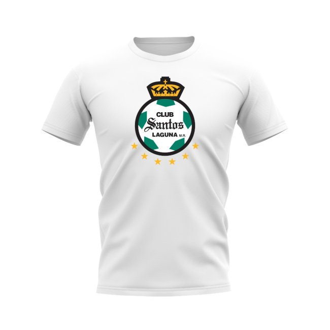 Santos Laguna Badge T-Shirt - (White)