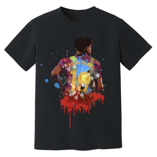 Lamine Yamal Barcelona Art T-Shirt (Black)