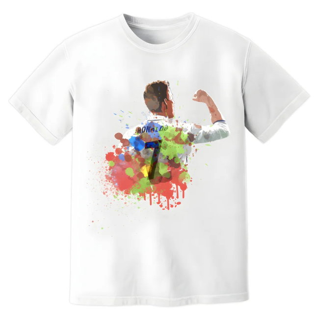 Cristiano Ronaldo Real Madrid Art T-Shirt (White)