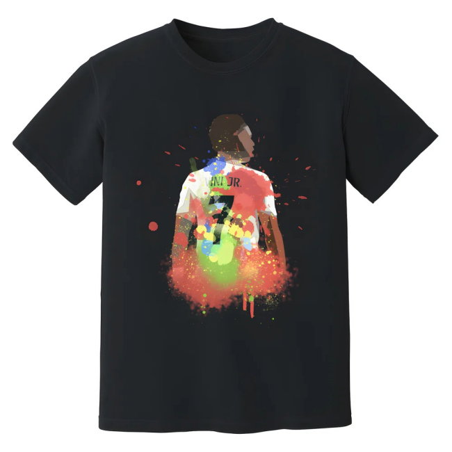 Vinicius Jr Real Madrid Art T-Shirt (Black)