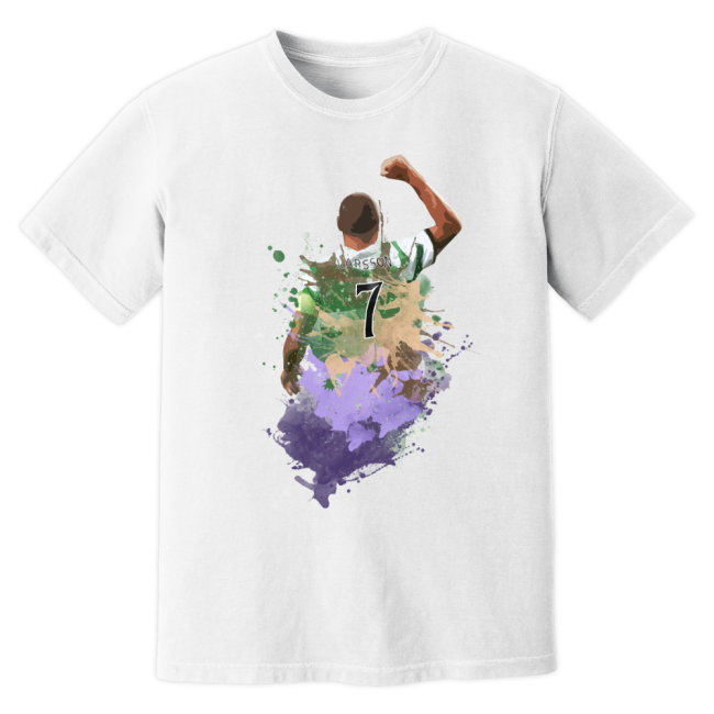 Henrik Larsson Celtic Art T-Shirt (White)