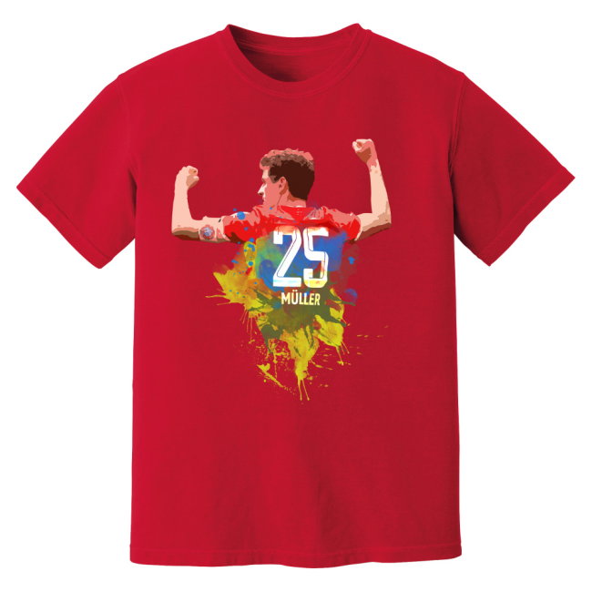 Thomas Muller Bayern Munich Art T-Shirt (Red)