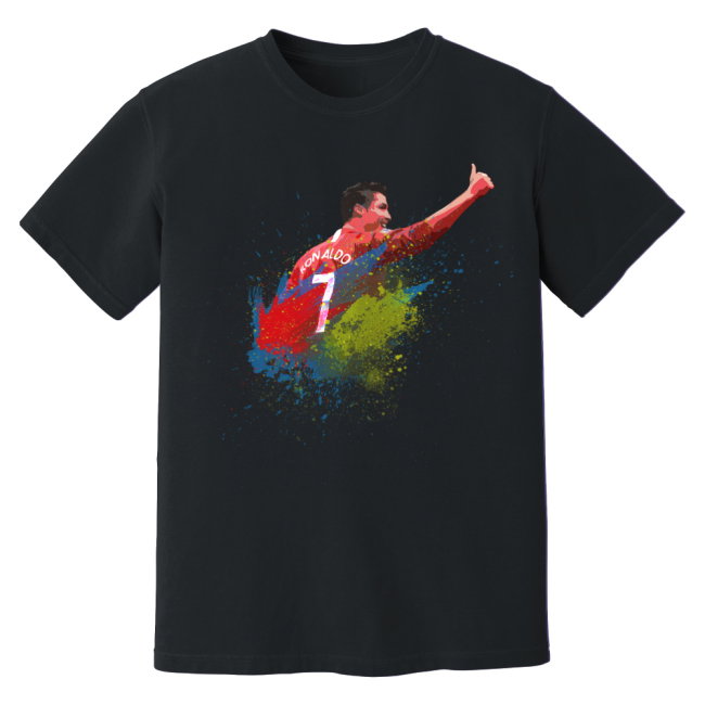 Cristiano Ronaldo Man United Art T-Shirt (Black)