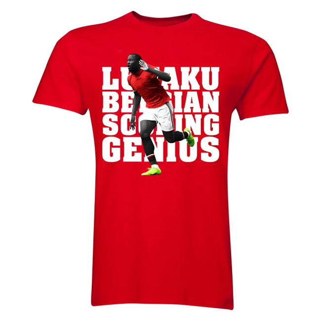 Romelu Lukaku Man Utd Player T-Shirt (Red) - Kids