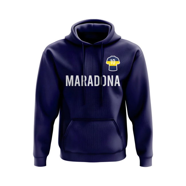 Diego Maradona Boca Juniors Number Hoody (Navy)