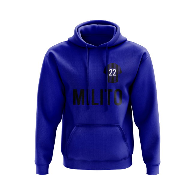 Diego Milito Inter Milan Number Hoody (Blue)