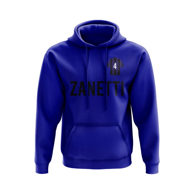 Javier Zanetti Inter Milan Number Hoody (Blue)