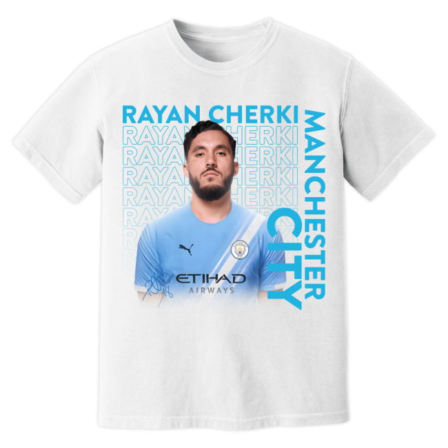 Rayan Cherki Man City T-Shirt (White)