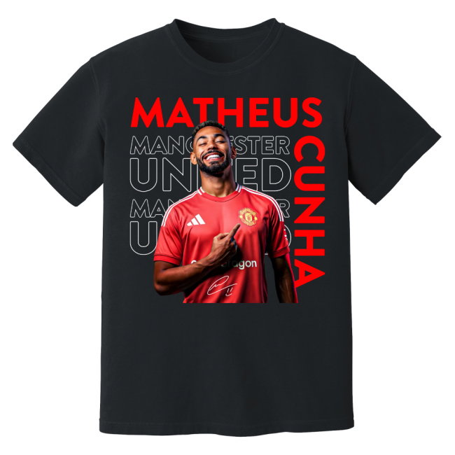 Matheus Cunha Man United T-Shirt (Black)