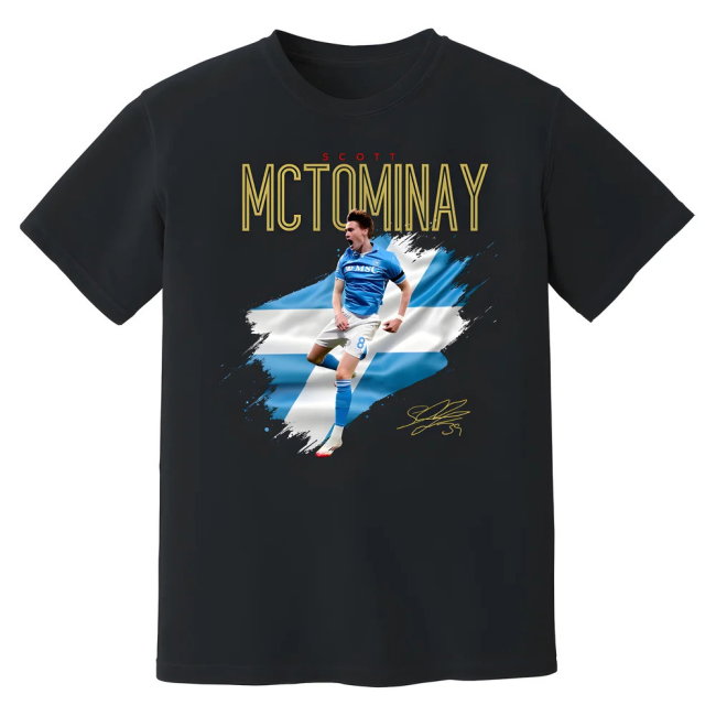 Scott McTominay Napoli Celebration T-Shirt (Black)