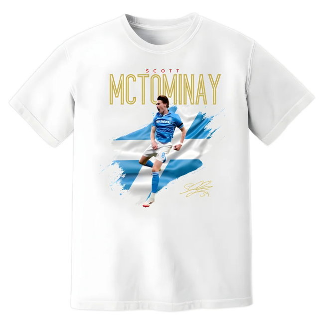 Scott McTominay Napoli Celebration White T-Shirt