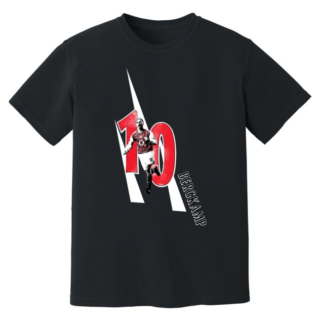 Dennis Bergkamp Arsenal Premier League Legend T-Shirt (Black)