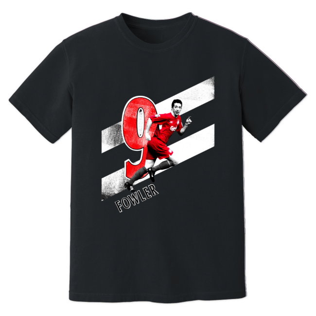 Robbie Fowler Liverpool Premier League Legend T-Shirt (Black)