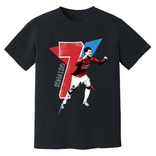 Cristiano Ronaldo Man United Premier League Legend T-Shirt (Black)