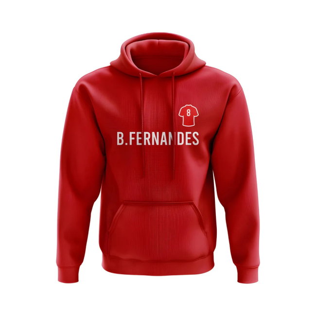 Bruno Fernandes Man United Number Hoody (Red)