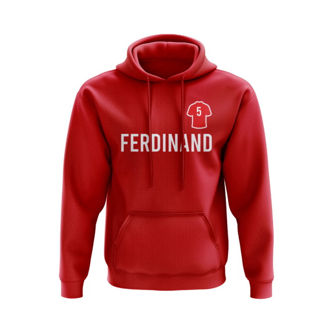 Rio Ferdinand Man United Number Hoody (Red)