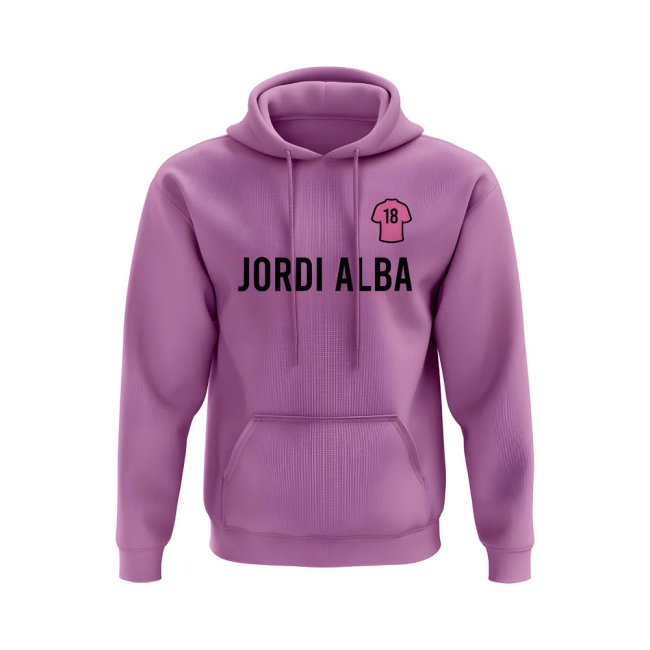 Jordi Alba Inter Miami Number Hoody (Pink)
