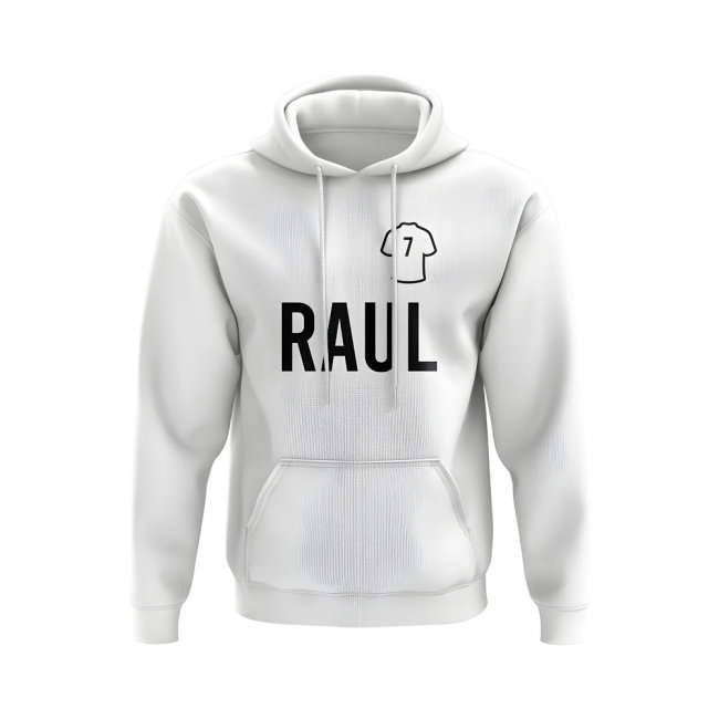 Raul Real Madrid Number Hoody (White)