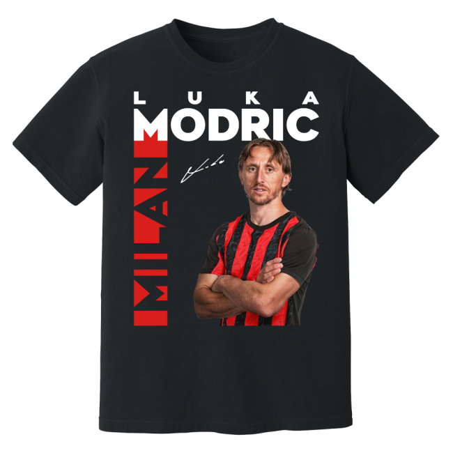 Luka Modric AC Milan New Signing T-Shirt (Black)