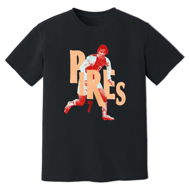 Robert Pires Arsenal Premier League Legend T-Shirt (Black)