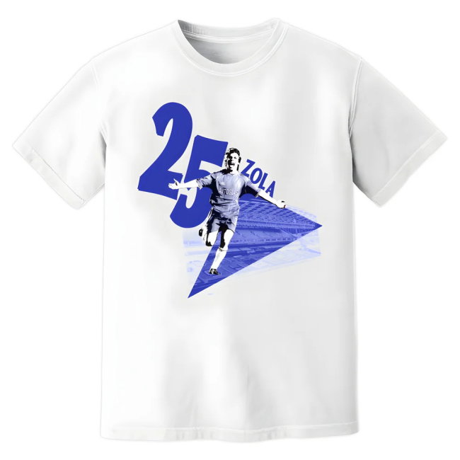 Gianfranco Zola Chelsea Premier League Legend T-Shirt (White)