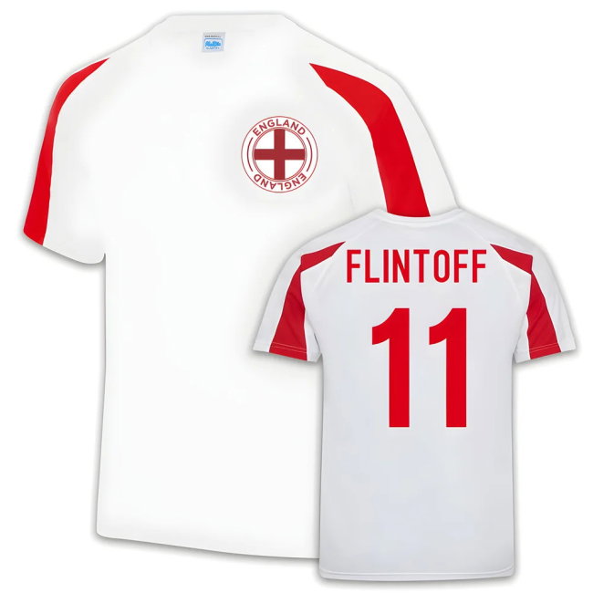Flintoff England Cricket Sports Training Jersey (White)