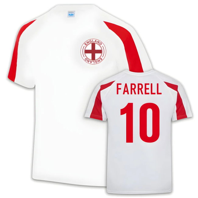 Farrell England Rugby Sports Training Jersey (White)